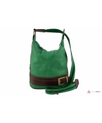 Итальянская кожаная сумка DIVAS INGRID S6940 зеленая