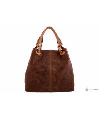 Итальянская кожаная сумка DIVAS IRIS S6929 коричневая
