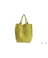 Итальянская замшевая сумка DIVAS ARIANNA S6813 желтая