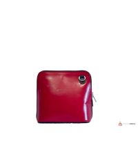 Итальянская кожаная сумка DIVAS RAMONA TR923 красная с черным