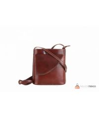 Итальянская кожаная сумка DIVAS Dotty TR964 коричневая