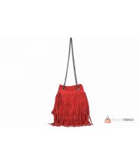 Итальянская замшевая сумка DIVAS Naima TR977 красная