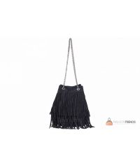 Итальянская замшевая сумка DIVAS Naima TR977 черная