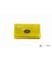 Итальянская кожаная сумка DIVAS Kitty P2310 желтая