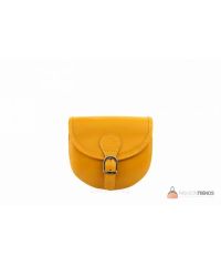 Итальянская кожаная сумка DIVAS Anja TR957 желтая
