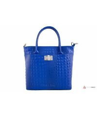 Итальянская кожаная сумка DIVAS CAROLINA S6815 синяя