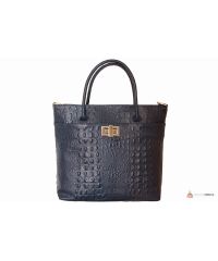 Итальянская кожаная сумка DIVAS CAROLINA S6815 темно-синяя
