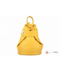 Итальянский кожаный рюкзак DIVAS Latisha S7073 желтый