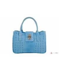 Итальянская кожаная сумка DIVAS NARCISA М8904 голубая