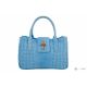 Итальянская кожаная сумка DIVAS NARCISA М8904 голубая