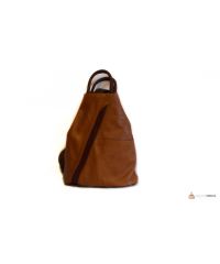 Итальянский кожаный рюкзак DIVAS STEFANIA S6925 коньячный с коричневым