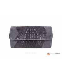 Итальянский кожаный клатч DIVAS Penny P2302 серый