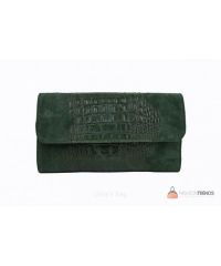 Итальянский кожаный клатч DIVAS Penny P2302 зеленый