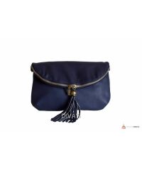 Итальянская кожаная сумка DIVAS SABINE TR928 темно-синяя