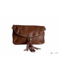 Итальянская кожаная сумка DIVAS SABINE TR928 коричневая