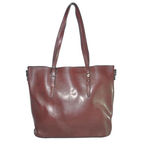 Женская сумка с пряжкой на ручке 01541578609997brown коричневая