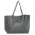Женская сумка шоппер на кнопке 01536646736942black черная