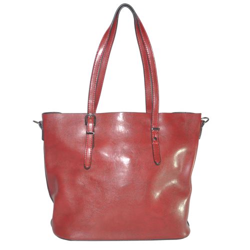 Женская сумка с пряжкой на ручке 01541578609997red красная
