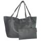 Женская сумка шоппер с клатчем 01537968677984black черная