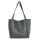 Женская сумка шоппер 2 в 1 на кнопке 01545103059525black черная