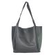 Женская сумка шоппер 2 в 1 на кнопке 01545103059525black черная