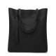 Женская сумка шоппер с кисточкой 01551980621693black черная