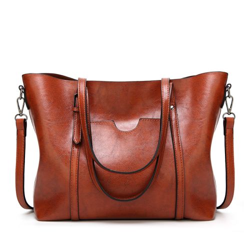 Женская сумка с карманом 01550476632328brown коричневая
