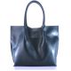 Женская кожаная сумка 828 темно-синяя