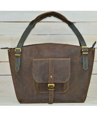 Кожаная сумка B.0003-CH коричневая