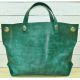 Кожаная сумка-мешок B.0004-ALI зеленая