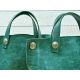Кожаная сумка-мешок B.0004-ALI зеленая