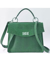 Кожаная сумка b.0018 зеленая