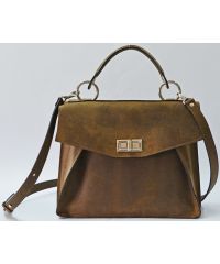 Кожаная сумка B.0018 коричневая
