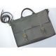 Кожаный портфель B005 серый