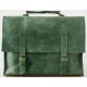 Кожаный портфель B009 зеленый