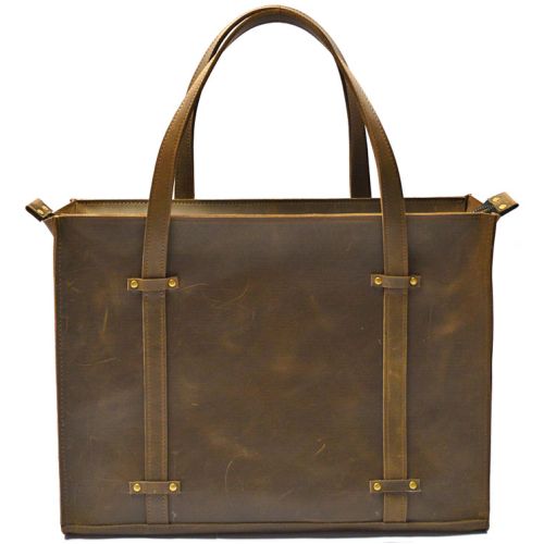 Кожаная сумка B013 коричневая