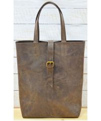 Кожаная сумка B014 коричневая