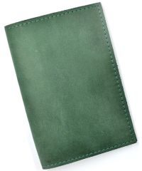 Кожаная обложка для паспорта С003 зеленая