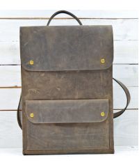 Кожаный рюкзак P001 коричневый