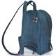 Кожаный рюкзак P013 синий