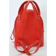 Кожаный рюкзак P013s красный