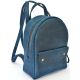 Кожаный рюкзак P013s синий
