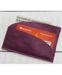 Кожаный кошелек - картхолдер W.003-ALI фиолетовый