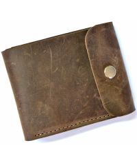 Кожаное портмоне BIFOLD WALLET W022-1 коричневое