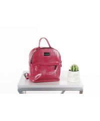 Сумка-рюкзак HARVEST XS croco strawberry малиновая