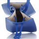 Женский кожаный клатч 1293 синий Италия