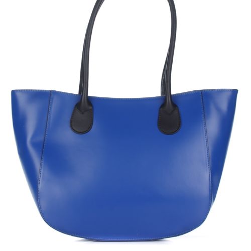 Женская кожаная сумка 1698 синяя Италия