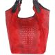 Женская кожаная сумка 17901 красная Италия