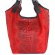 Женская кожаная сумка 17901 красная Италия