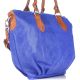 Женская замшевая сумка 2057 синяя Италия